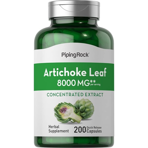 [BRSRMGQDBUJRU3I4] Piping Rock Artichoke Extract Capsules | 200 Pills | Herb Supplement | Cynara Scolymus | Non-GMO, Gluten Free