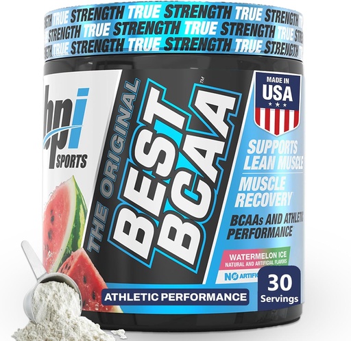 [BRSWIFLYOV6BQFYV] BPI Kirolak Best BCAA Powder - Muscle Recovery Support - Branched Chain Amino Acids | Protein eta Muscle blokeak eraikitzea - Post Workout Recovery - Hydration - Watermelon Ice, 30 Zerbitzu