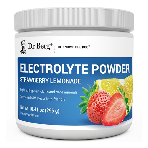[BRSRMEA2PJ5BUADX] Dr. Berg Zero Sugar Hydration Keto Electrolyte Powder - Enhanced w/ 1000 mg of Potassium & Real Pink Himalayan Salt (NOT Table Salt) - Strawberry Lemonade Hydration Drink Supplement - 50 Servings