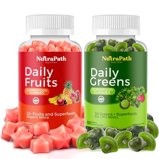 [BRSROZAQBAMAGFLV] Superfood Fruits and Veggies Gummies (120 Chews), 12+ Superfruits & 30 Veggies, Fruit & Herbs, Fruit and Vegetable Vitamins, Non-GMO, Pectin-Based, Gluten-Free