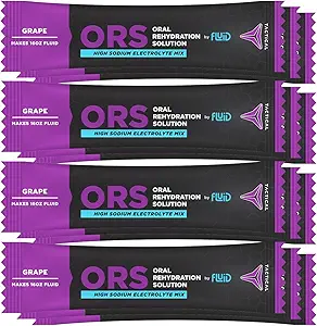 [BRSRAFAOOJ5QKYAV] Fluid Tactical - ORS Extreme Dehydration Electrolytes, Grape | 12 Count Stick Packs