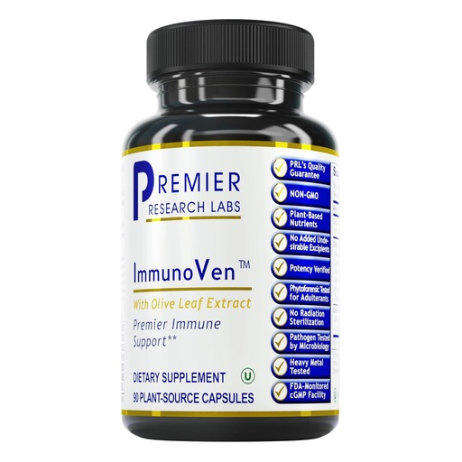 [BRSWYAIDCIDR43DL] Premier Research Labs ImmunoVen - Immune Health Capsules, Olive Leaf Extract Capsules, Immune Support & Heart Health, Wellness Pills for Men & Women - 90 Vegetarian Capsules