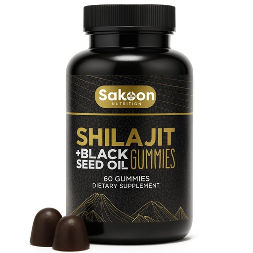 [BRSROFQPCMBQIHT7] Pure Shilajit Gummies for Men & Women, Shilajit with Black Seed Oil, High Potency Pure Himalayan Resin for Energy, Immune Support, and Cognitive Function, Lab Tested Chewables