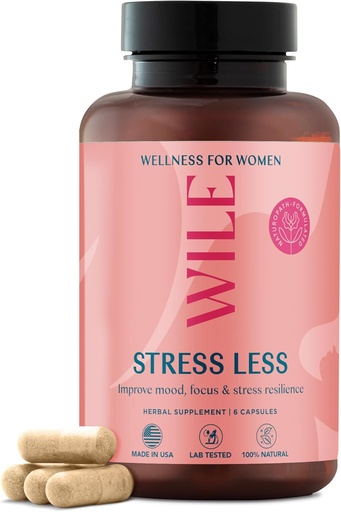 [BRSW2AT3AR6WKYLU] WILE Menopause & Perimenopause Supplements for Women with Ashwagandha - Stress Relief with Black Cohosh - Premenopausal Support for Improved Mood, Sleep, Hormone Balance - Vegan, 30 Servings