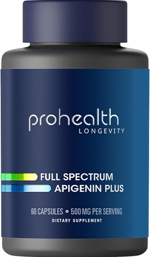 [BRSRMAITBAAQAA3G] Full Spectrum Apigenin Plus | Natural Longevity Support | Brain, Heart, & Cognitive Health | Enhanced Absorption | 500mg, 60 Capsules