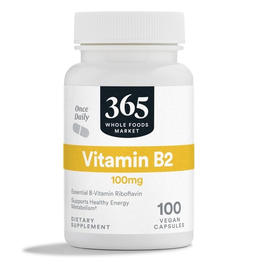 [BRSWGZQBOV7BQDY7] 365 by Whole Foods Market Vitamin B2 100mg, 100 CT