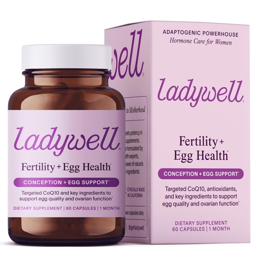 [BRSRA2Y6CBYRMFI3] Ladywell Fertility + Egg Health | Fertility Support | Ovarian Health, Egg Quality, Ovulation & Conception Wellness Support | CoQ10, Folate + Key Ingredients | Science-Backed Women’s Supplement, 60 Ct