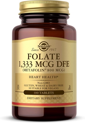 [BRSWIAA3OEIRYFTM] Solgar Folate 1333 MCG DFE Metafolin® 800 mcg δισκία, πρωτότυπο, 8 ουγγιά