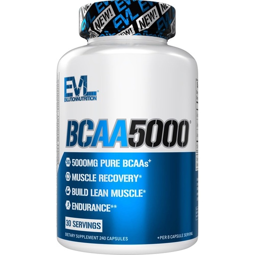 [BRSWKYL2CN5RUCDO] BCAAs Amino Acids Supplement for Men - EVL 2:1:1 5g BCAA Capsules for Post Workout Recovery and Lean Muscle Builder for Men - BCAA5000 Branched Chain Amino Acids Nutritional Supplement - 30 Servings