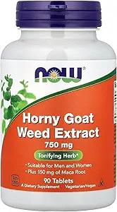 [BRSWIZIMAAIA2CT4] NOW Foods Horny Goat Weed 750 Mg 90-Tablets