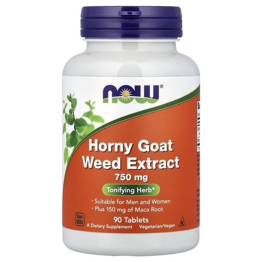 [BRSWIZIMAAIA2CT4] NOW Foods Horny Goat Weed 750 Mg-90 Tablets