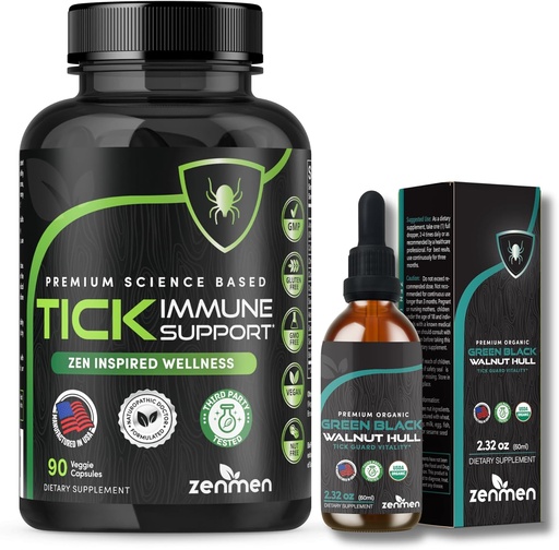 [BRSRAEIDCJ7W2C3L] Zenmen Immune Support Bundle: Tick Immune Support and Green Black Walnut Tincture