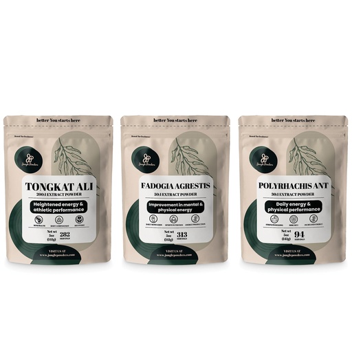 [BRSROZL5CVYRUG3U] Jungle Powders Tongkat Ali for Men 282 Servings, Fadogia Agrestis Extract Powder 313 Servings, Black Ant 30:1 Concentration 94 Servings 5oz Supplement Mens Health Support for Drive & Passion