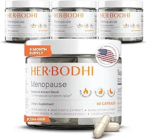 [BRSRAHA5BN6QKEIV] Meno- Menopause Hormonal Balance for Women, Estrogen Soy Isoflavones Menopause Supplement for Women, Ashwagandha, Black Cohosh Hot Flashes Menopause Relief, Night Sweats Relief 240Caps