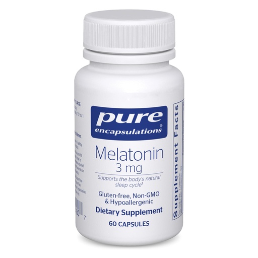 [BRSWIZ3RBMPAGAIV] Pure Encapsulations Melatonin 3 mg - Antioxidant Supplement to Support Natural Sleeping & Relief of Occasional Sleeplessness - for Natural Sleep Support* - 60 Capsules