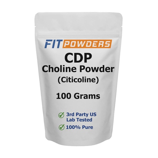 [BRSW2HAOC4AQ4E33] Citicoline Powder, Pure CDP Choline with Scoop (100 Grams)