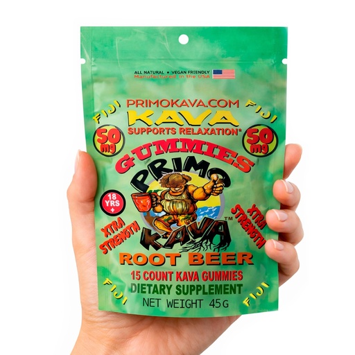 [BRSRAHA3B5YRSFLV] Kava Kava Gummies 750mg – Strong Noble Kava with 750mg Kavalactones for Calm & Relaxation – Alcohol-Free – Fast-Acting Fiji Kava Root Extract- Certified 3rd Party Testing – Root Beer Flavor