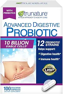 [BRSWG2T4PJ6R6FYZ] Trunature Advanced Digestive Probiotic, White, 100 Count