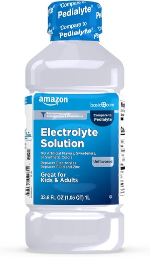[BRSW2FQEA4NQIHQZ]   Basic Care Oral Electrolyte Solution, Unflavored, 33.8 fl oz (Pack of 1)