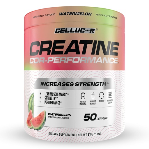 [BRSRAGQFC4PW22D6] Cellucor Creatine Powder, Watermelon Flavor - Increases Strength, Lean Muscle Mass & Endurance, Micronized Creatine for Fast Absorption, 5g Creatine per Serving, 50 Servings