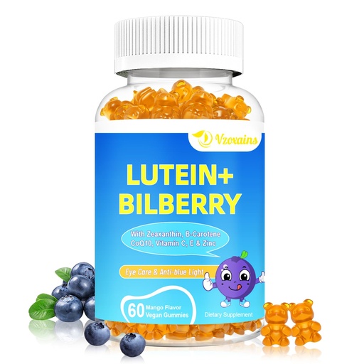 [BRSROGLYAF5AYETB] 20mg Lutein & Zeaxanthin Gummies with Bilberry, Astaxanthin, Omega 3, Vitamin C, E - Sugar Free Eye Health Supplement for Adults & Kids - Dry Eye Relief, Vision Clarity, Macular Support