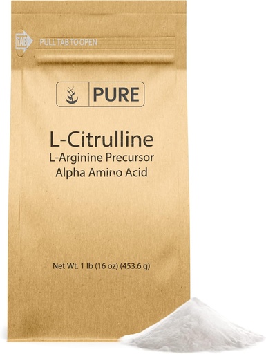 [BRSWYZY7CIFQ22Q3] Ingrédients originaux purs Poudre de L-Citrulline (1 lb) Acide amino pur non essentiel, sans conservateur