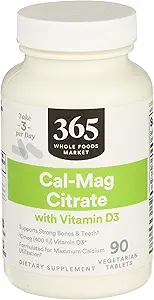 [BRSWGZQDOV7AGFIV] 365 Everyday Value, Cal Mag Citrate with Vitamin D3, 90 ct