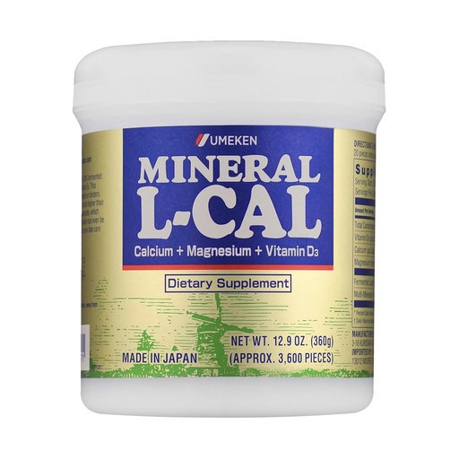 [BRSW2ZT7AEFAIH3K] Umeken Mineral L-Cal Calcium with Vitamin D3, 6 Month Supply, Water Soluble Ball Format with Magnesium & Minerals, Fast Absorbing Calcium Magnesium D3 Supplement, 3,600 Balls, 360g, Pack of 1