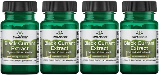[BRSWGFD3B4OWACT3] Swanson Black Currant Extract 200 mg 30 Veg Caps 4 Pack