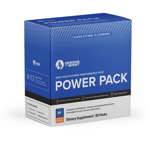 [BRSRMAYROF5BODTF] Designs for Sport Vitamin Packs - NSF Certified for Sport Power Pack with Daily Multivitamin, Fish Oil Omega-3, Magnesium Glycinate & Vitamin D3 + K - Athlete's Supplement Stack (30 Packets)