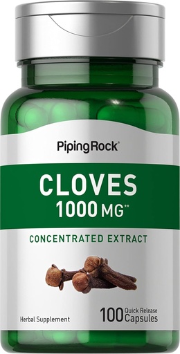 [BRSRMGI5AAPGMC3K] Piping Rock Cloves Capsules 1000mg | 100 Pills | Concentrated Extract | Herbal Supplement | Non-GMO & Gluten Free