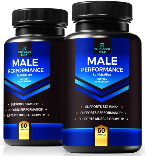 [BRSRAHT2OUHAG3IV] (2 Pack) Blue Vigor Max Pills for Men, All-Natural Formula for Male Fitness and Stamina, Premium Capsules for Daily Nutrition, Performance & Energy, Official Supplement for Man Reviews (120 Capsules)