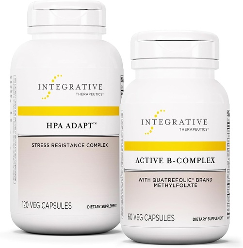 [BRSROCY3OZ7AKHLJ] Integrative Therapeutics Bundle with Active B-Complex, 60 Capsules & HPA Adapt, 120 Vegan Capsules - Active B-Complex to Support Energy Metabolism - HPA Adapt to Support Healthy Stress Response