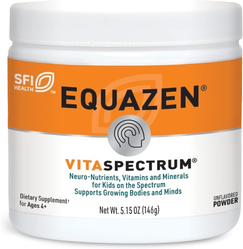 [BRSRM2YQBZYWA3DL] EQUAZEN VitaSpectrum Powder - Nutrients, Vitamins and Minerals Powder for Kids - with Choline, Folate, B12, B6, Vitamin E, and Vitamin D (5.15 oz)