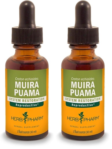 [BRSROBL6OYNAGFLP] Herb Pharm Muira Puama Extract for Reproductive System Support - 1 Ounce (Pack of 2)