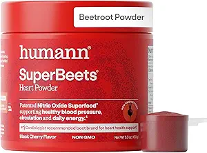 [BRSWICQ7OUCROELM] HumanN SuperBeets Beetroot Powder - Nitric Oxide Boost for Blood Pressure, Circulation & Heart Health Support - Non-GMO Superfood Supplement - Original Apple Flavor, 30 Servings