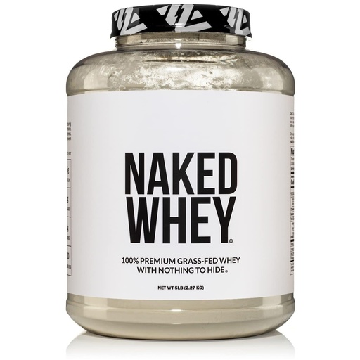 [BRSWIHALA4CBUYLY] NAKED Whey 5LB 100% Grass Fed Unflavored Whey Protein Powder - Only 1 Ingredient, NSF Certified, Undenatured, Gluten Free, Soy Free, Promote Muscle Growth and Recovery - 76 Servings
