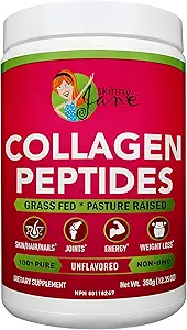 [BRSWGCTRA4ARE2QZ] Skinny Jane Collagen Peptides Powder - Rejuvenates Skin - Healthy Hair and Nails -Supports Joints - Keto Friendly, Zero Carbs - Unflavored - 35 Servings