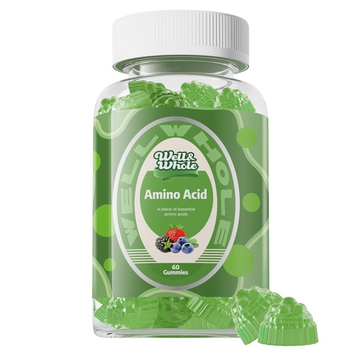 [BRSRA23YAQDRYYDF] Well&Whole Bcaa Gummies – 9-in-1 EAA Gummies for Women & Men, Energy & Muscle Recovery Support – Amino Acids Supplement, Mixed Berry, 30 Servings