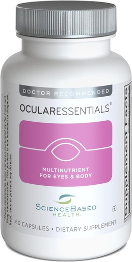 [BRSWIYI4BUHWMCLO] ScienceBased Health OcularEssentials – Daily Multivitamin with Eye Health Support – 30+ Nutrients Including Lutein, Zeaxanthin, Resveratrol & Plant-Based Antioxidants – 60 Capsules