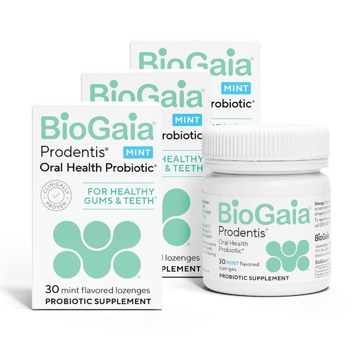 [BRSWI2YGO4HBAYI3] BioGaia Prodentis 3-Pack | Dental Probiotic Lozenges | Promote Healthy Gums & Teeth | Defend Against Dental Problems | Replenish Oral Microbiome | Improve Oral Health | Mint Flavor | 90 Day Supply