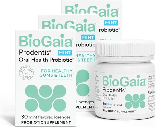 [BRSWI2YGO4HBAYI3] BioGaia Prodentis 3-Pack | Dental Probiotic Lozenges | Promote Healthy Gums & Teeth | Defend Against Dental Problems | Replenish Oral Microbiome | Improve Oral Health | Mint Flavor | 90 Day Supply