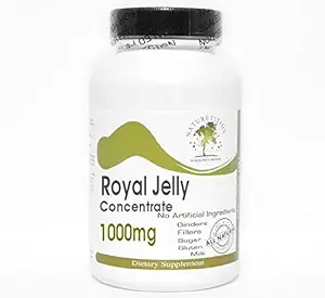 [BRSWKEYPOYGG23QZ] Royal Jelly Concentrate 1000mg ~ 200 Capsules - No Additives ~ Naturetition Supplements