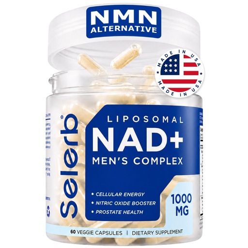 [BRSRAGQRDN6BUELB] NAD Supplement for Men – Liposomal NAD+ NMN Alternative Nitric Oxide Prostate Health Supplements with Resveratrol, CoQ10, L Citrulline and Lycopene for Anti-Aging & Cellular Energy Support 60 Capsules