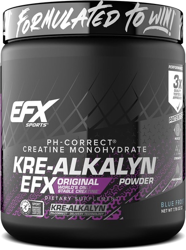 [BRSWYZ3QBUMBYC32] EFX Sports Kre-Alkalyn EFXパウダー | pH補正クレアチンモノハイドパウダーサプリメント | 強度・筋肉成長・性能 | 110 サービング(ブルーフロスト)