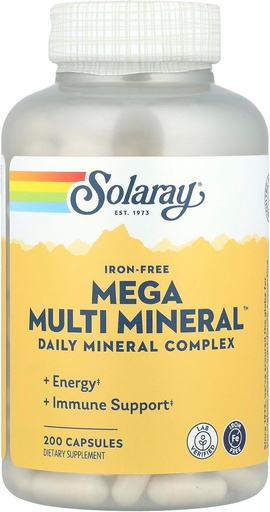 [BRSWIYTYO4PBEHQ7] Solaray Mega Multi Mineral, 200 Capsules