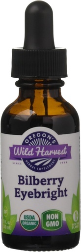[BRSWIYTYOUIROELK] Oregon's Wild Harvest Bilberry Eyebright Organic Extract, 1 Fluid Ounce