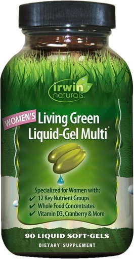 [BRSWIYA6BV5GCEQ5] Irwin Naturals Green Liquid-Get Multi for Women - 90 Liquid Soft-Gel