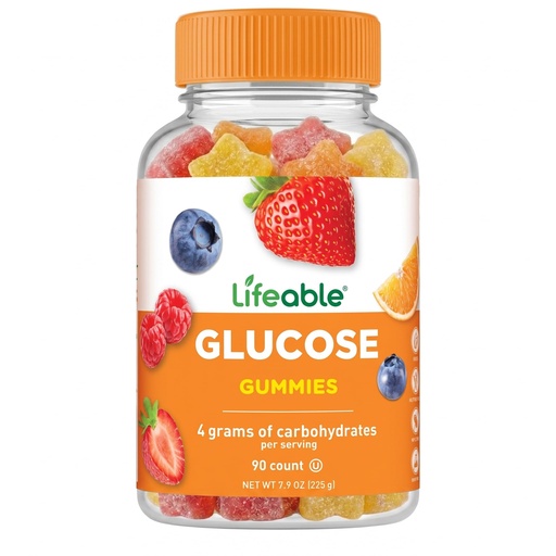 [BRSW2ZY3CUHA2FIV] Lifeable Glucose Gummies - Great Tasting Natural Flavor Gummy - Gluten Free GMO-Free Chewable - for Adults and Kids - 90 Gummies