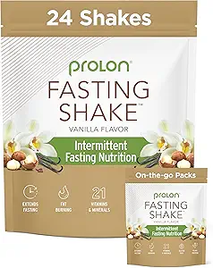 [BRSROYY3OF4BMAD6] Prolon Intermittent Fasting Drink Mix | Shake for Intermittent Fasting | Vitamins, Fiber, Plant-Based Protein | Keto, Vegan, Gluten Free, Dairy Free | Vanilla, 2x12 ct Bags (Total 24 Servings)
